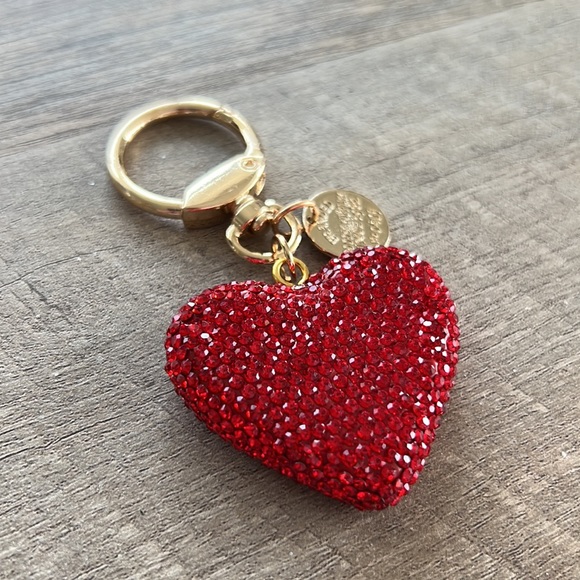 NWOT red crystal bling heart keychain - Picture 2 of 3